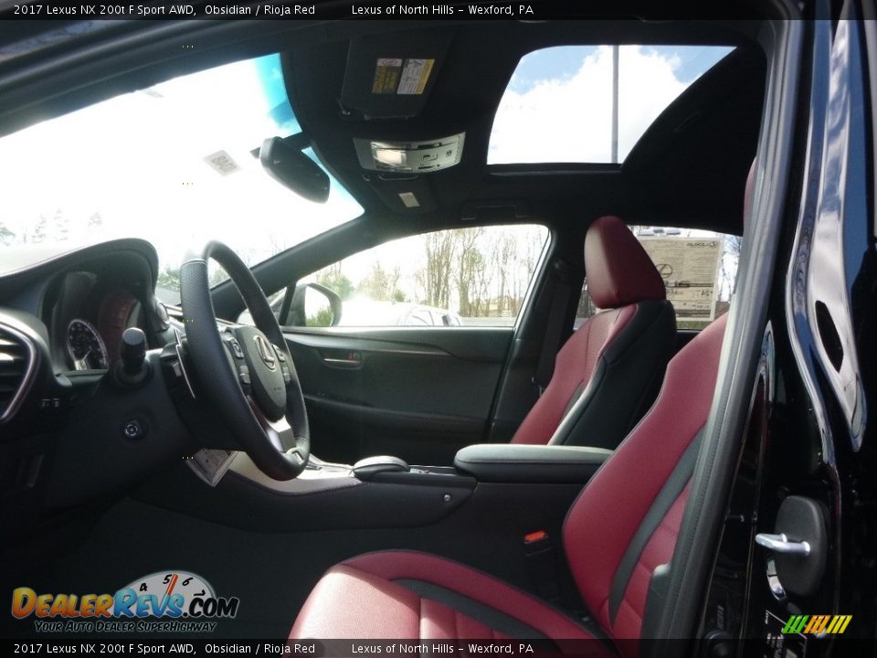 2017 Lexus NX 200t F Sport AWD Obsidian / Rioja Red Photo #8
