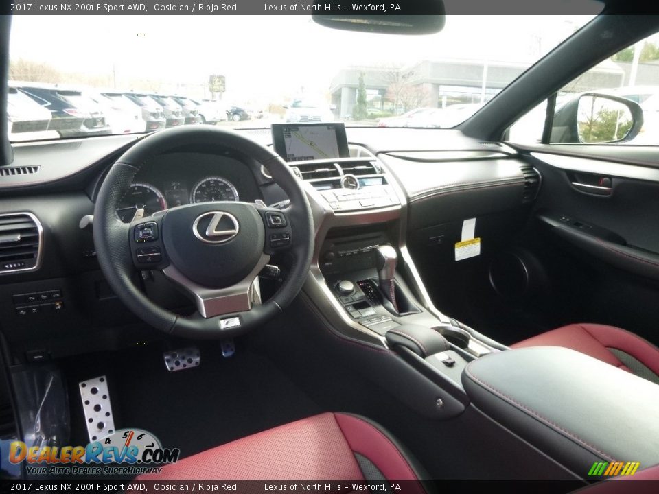 2017 Lexus NX 200t F Sport AWD Obsidian / Rioja Red Photo #10