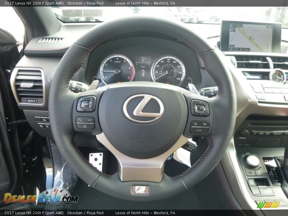 2017 Lexus NX 200t F Sport AWD Obsidian / Rioja Red Photo #13