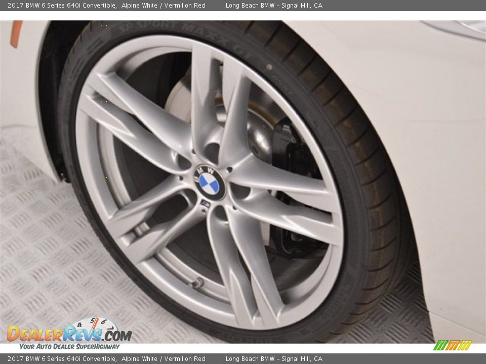 2017 BMW 6 Series 640i Convertible Alpine White / Vermilion Red Photo #10