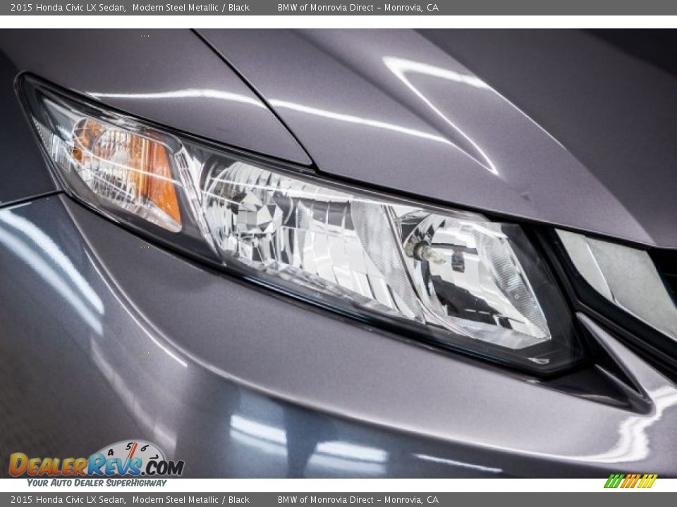 2015 Honda Civic LX Sedan Modern Steel Metallic / Black Photo #29