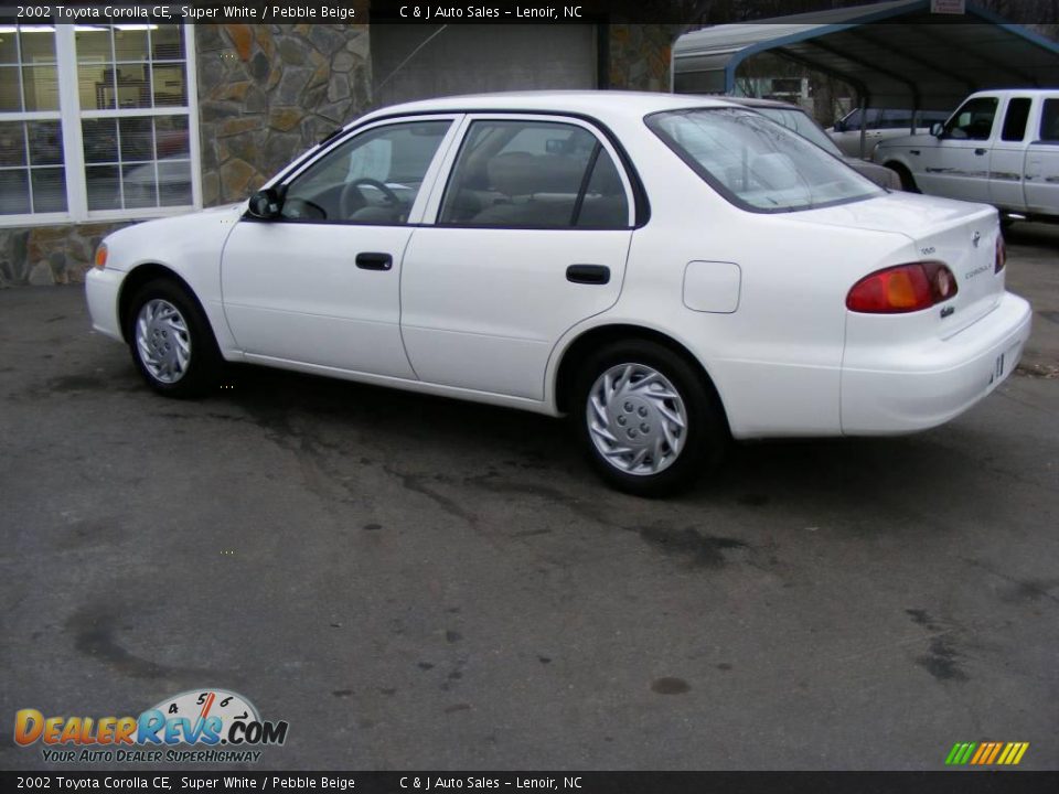 2002 Toyota Corolla CE Super White / Pebble Beige Photo #3