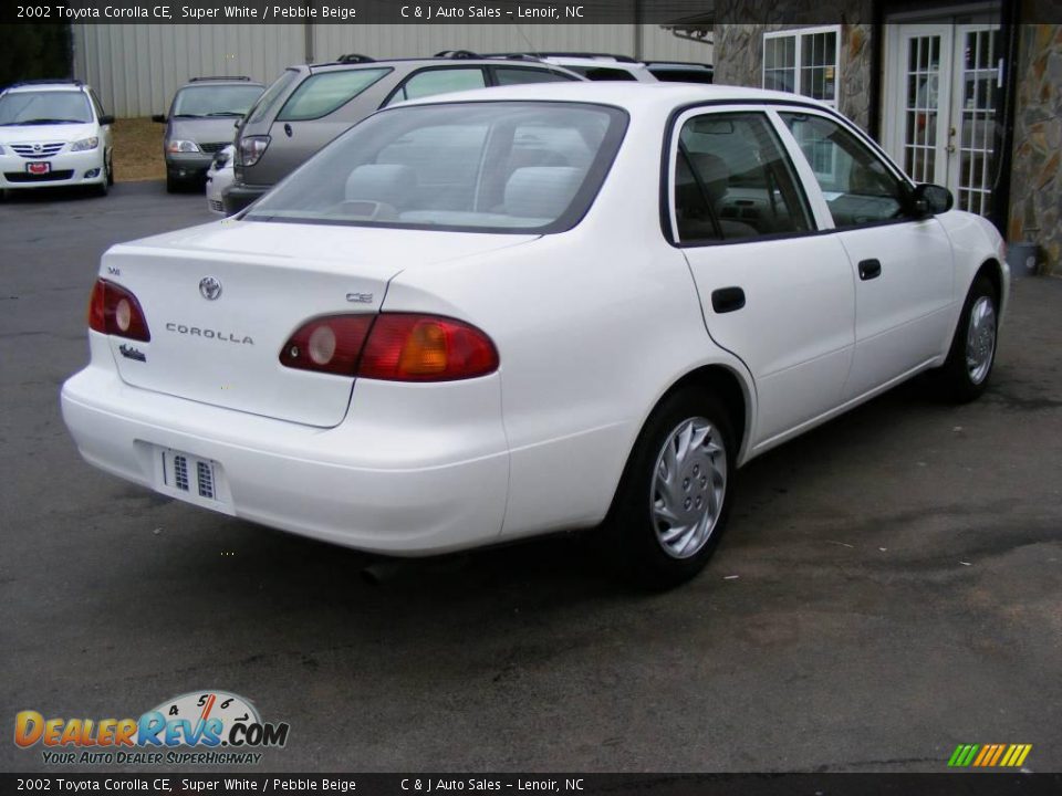 2002 Toyota Corolla CE Super White / Pebble Beige Photo #4