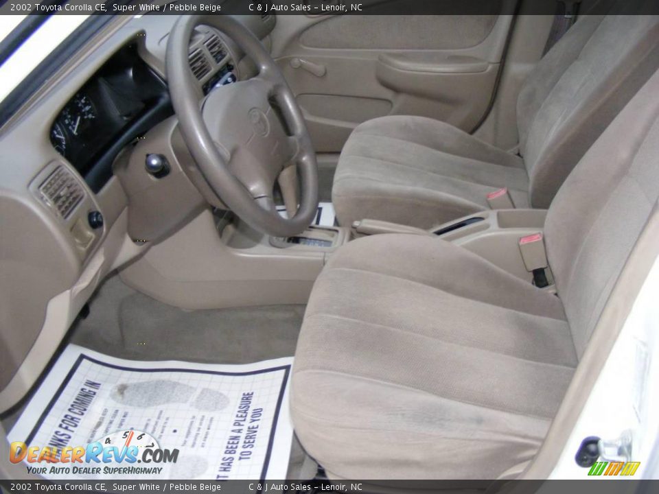 2002 Toyota Corolla CE Super White / Pebble Beige Photo #5