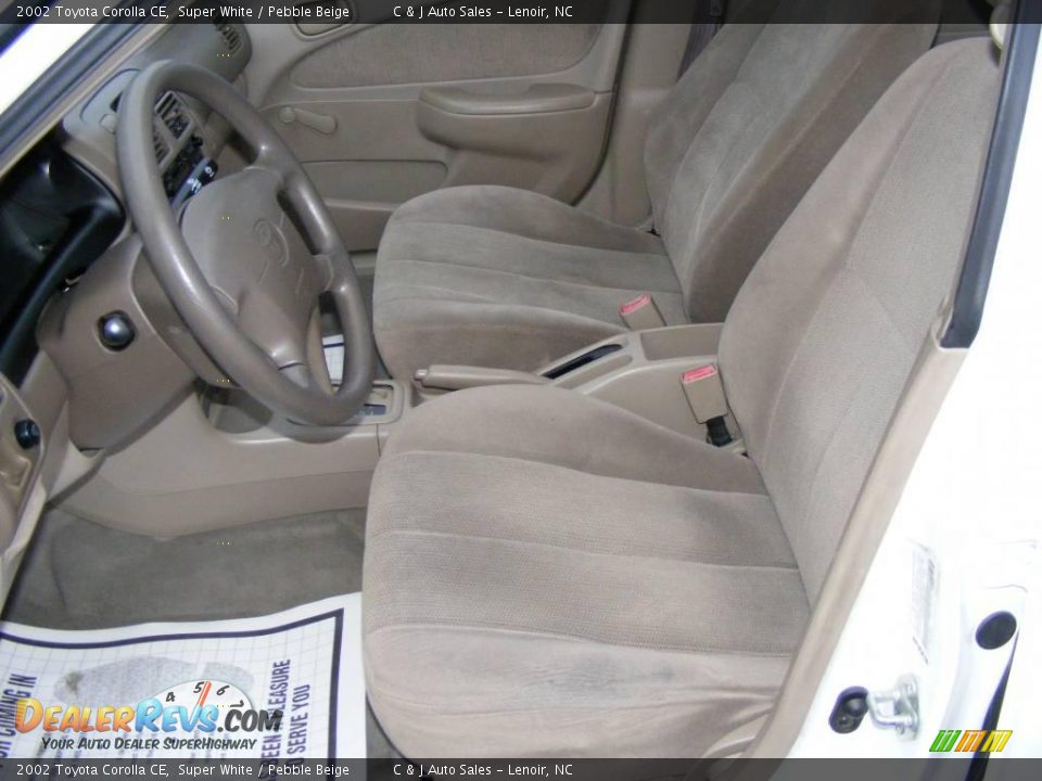 2002 Toyota Corolla CE Super White / Pebble Beige Photo #7