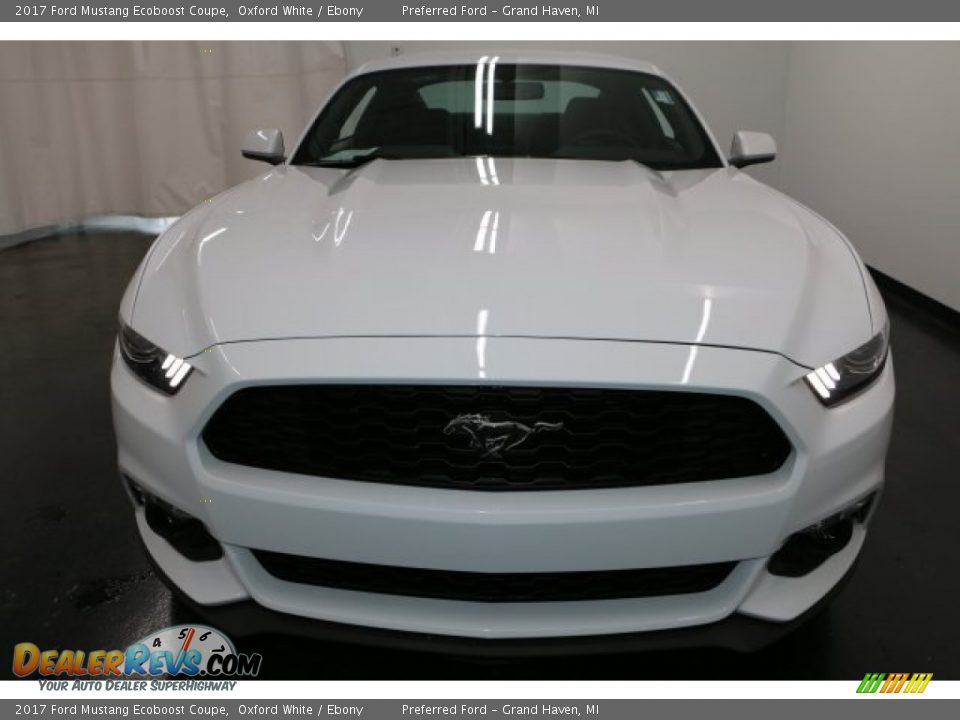 2017 Ford Mustang Ecoboost Coupe Oxford White / Ebony Photo #5