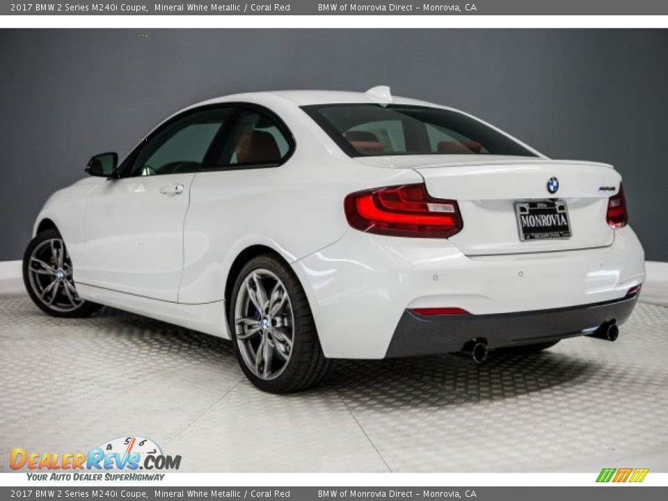 2017 BMW 2 Series M240i Coupe Mineral White Metallic / Coral Red Photo #3