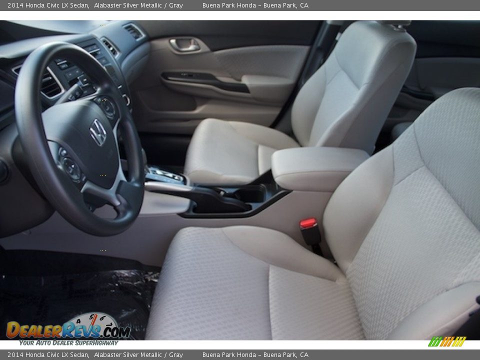 2014 Honda Civic LX Sedan Alabaster Silver Metallic / Gray Photo #3