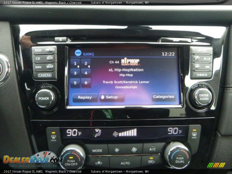 2017 Nissan Rogue SL AWD Magnetic Black / Charcoal Photo #16
