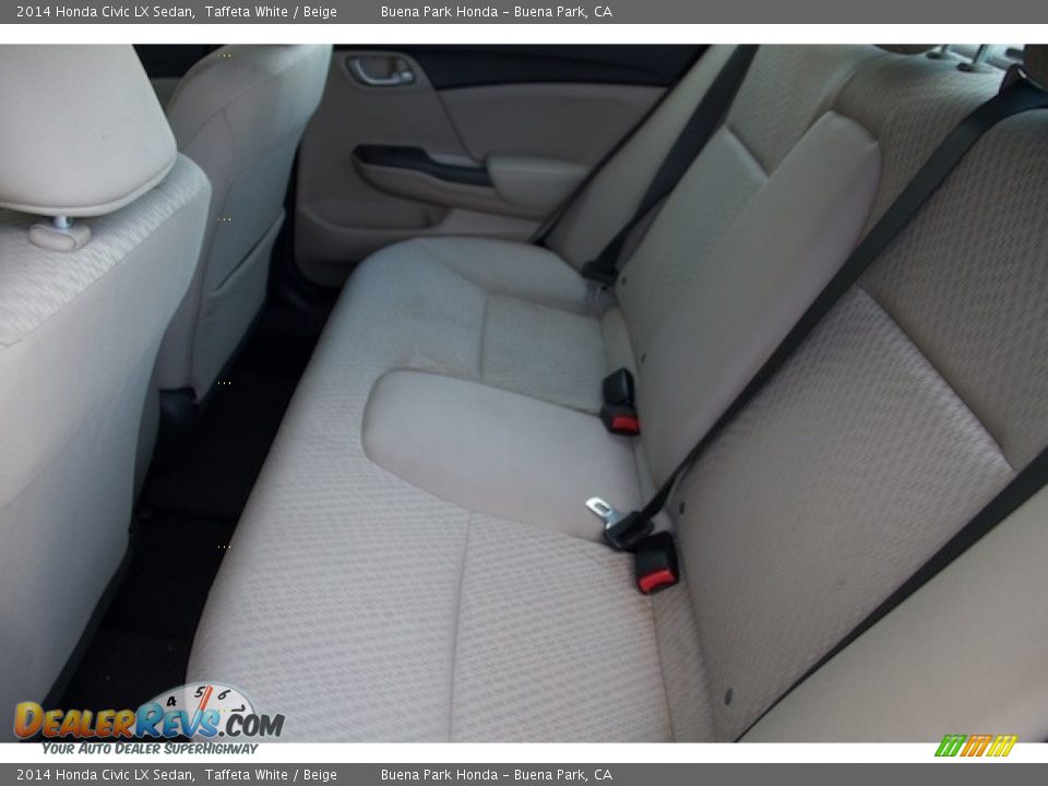 2014 Honda Civic LX Sedan Taffeta White / Beige Photo #4