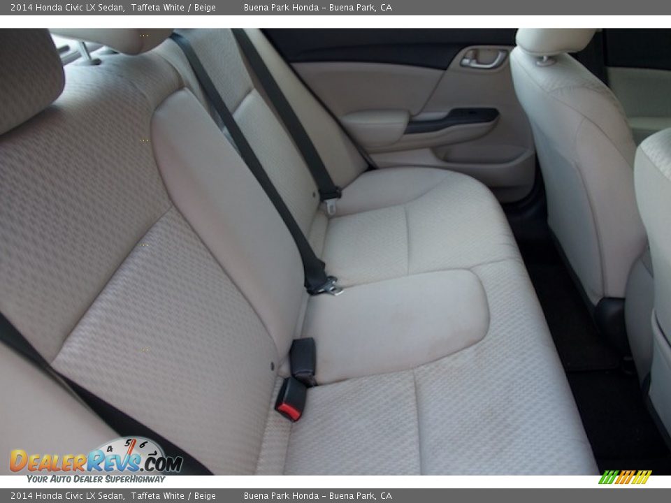 2014 Honda Civic LX Sedan Taffeta White / Beige Photo #14