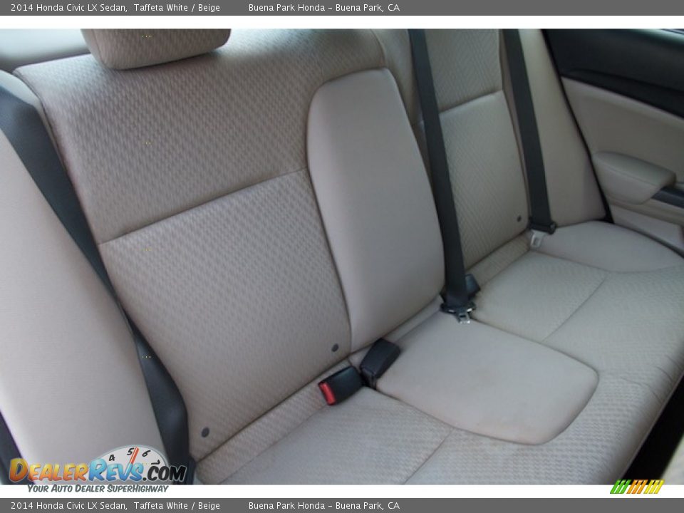 2014 Honda Civic LX Sedan Taffeta White / Beige Photo #15