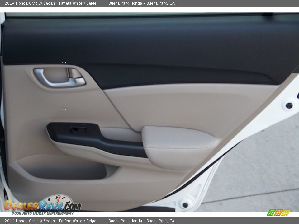 2014 Honda Civic LX Sedan Taffeta White / Beige Photo #22