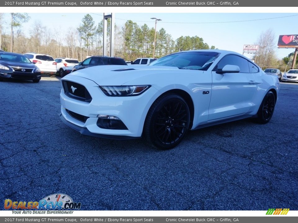 2017 Ford Mustang GT Premium Coupe Oxford White / Ebony Recaro Sport Seats Photo #3