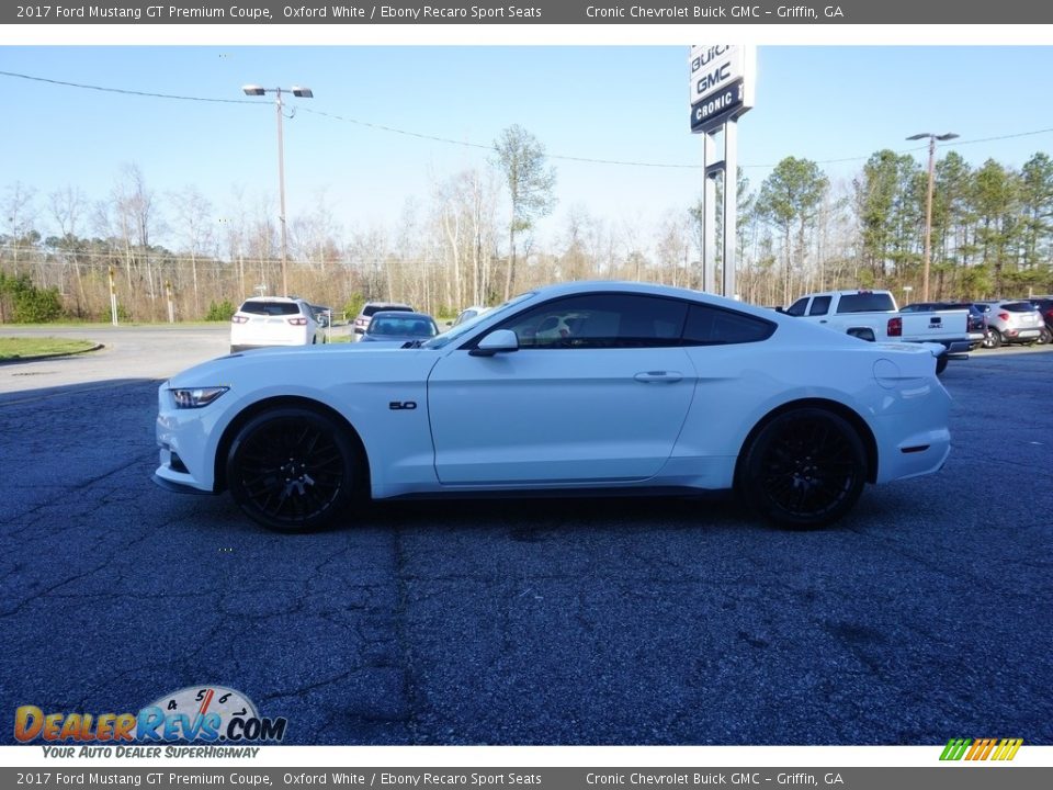 2017 Ford Mustang GT Premium Coupe Oxford White / Ebony Recaro Sport Seats Photo #4