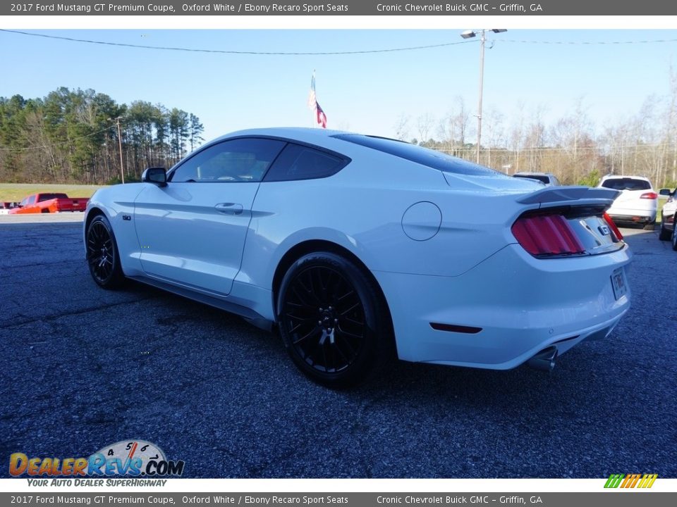 2017 Ford Mustang GT Premium Coupe Oxford White / Ebony Recaro Sport Seats Photo #5