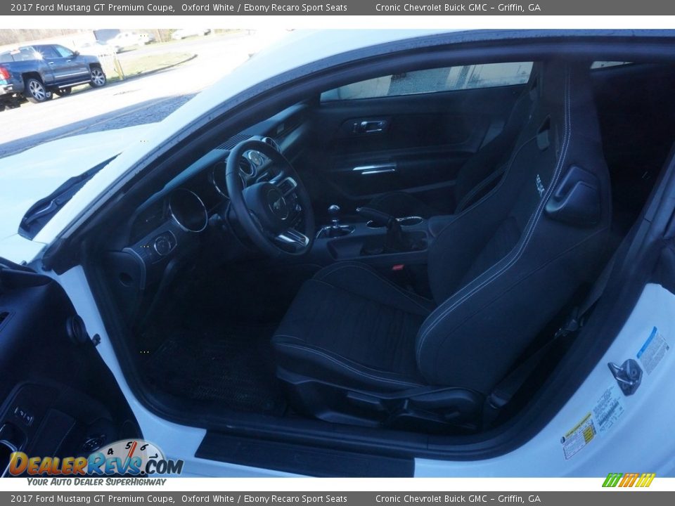 2017 Ford Mustang GT Premium Coupe Oxford White / Ebony Recaro Sport Seats Photo #8