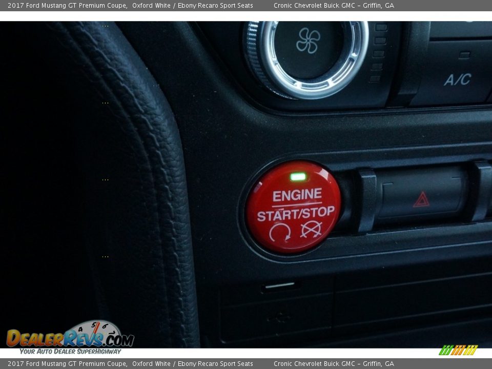 2017 Ford Mustang GT Premium Coupe Oxford White / Ebony Recaro Sport Seats Photo #22