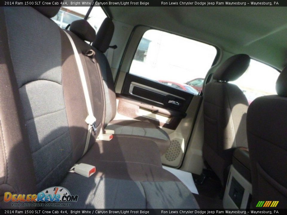 2014 Ram 1500 SLT Crew Cab 4x4 Bright White / Canyon Brown/Light Frost Beige Photo #12