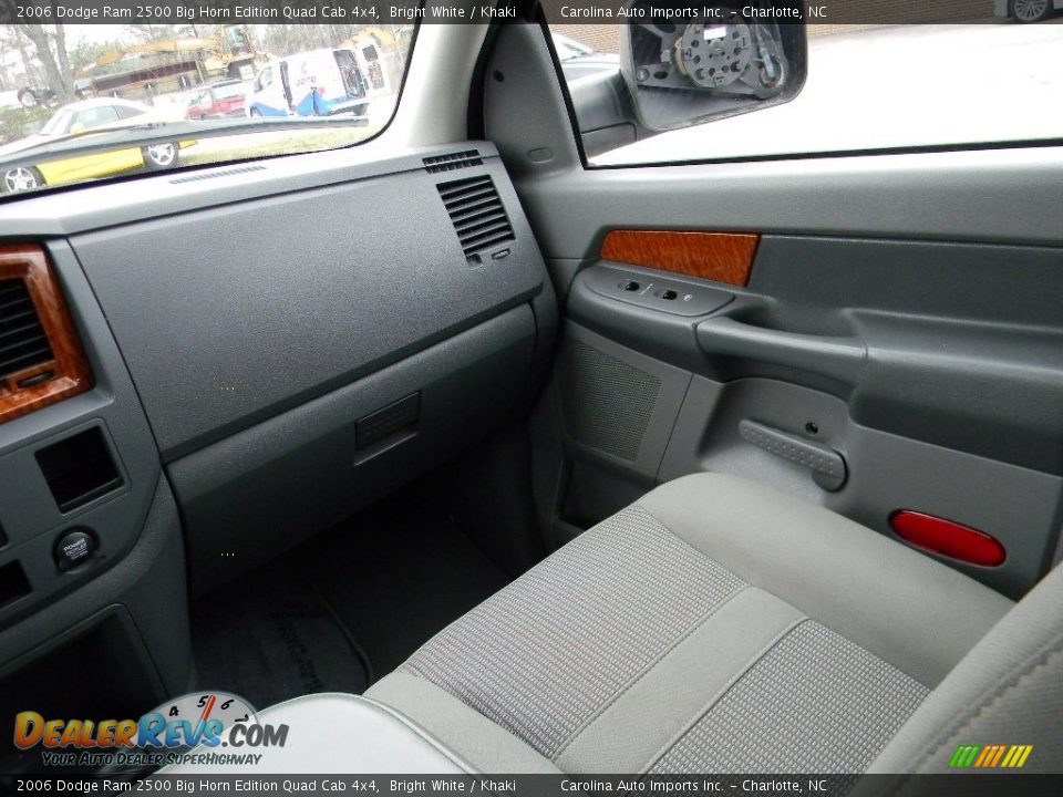 2006 Dodge Ram 2500 Big Horn Edition Quad Cab 4x4 Bright White / Khaki Photo #14