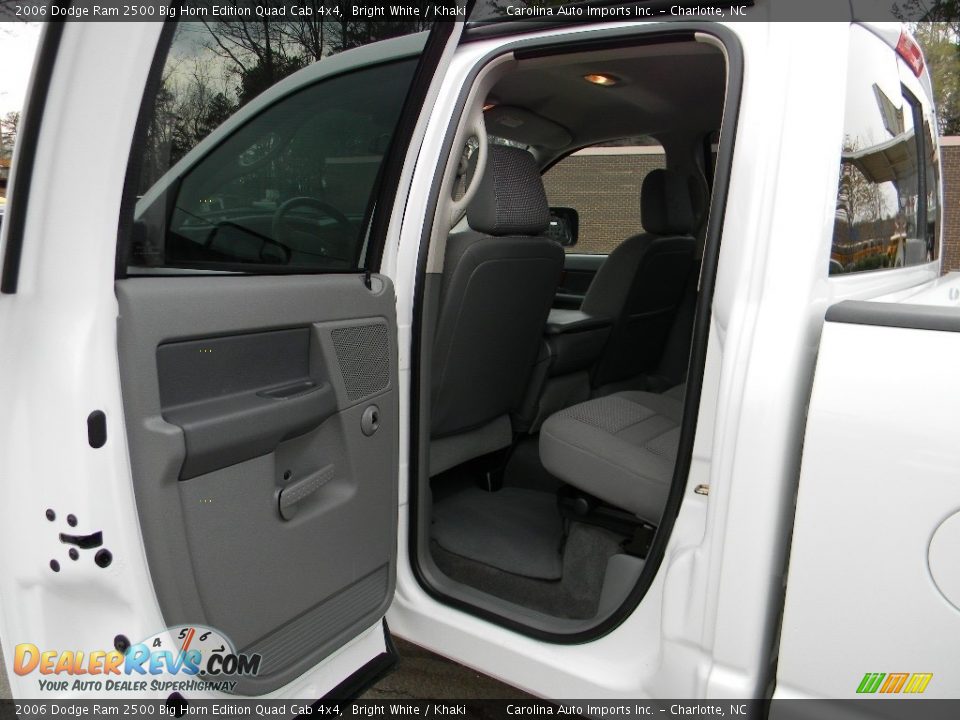 2006 Dodge Ram 2500 Big Horn Edition Quad Cab 4x4 Bright White / Khaki Photo #21