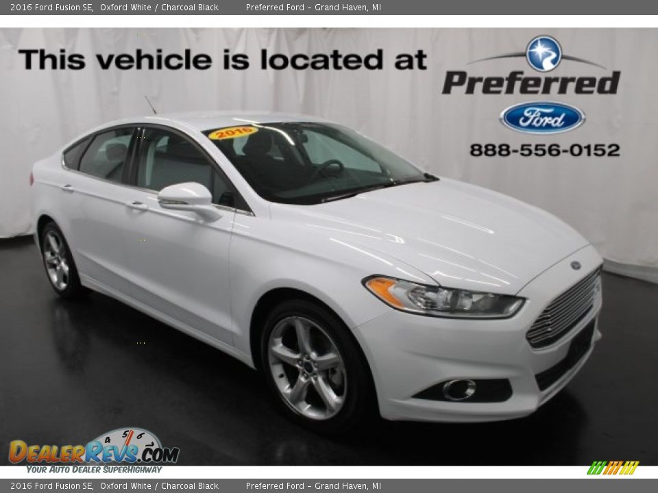 2016 Ford Fusion SE Oxford White / Charcoal Black Photo #1