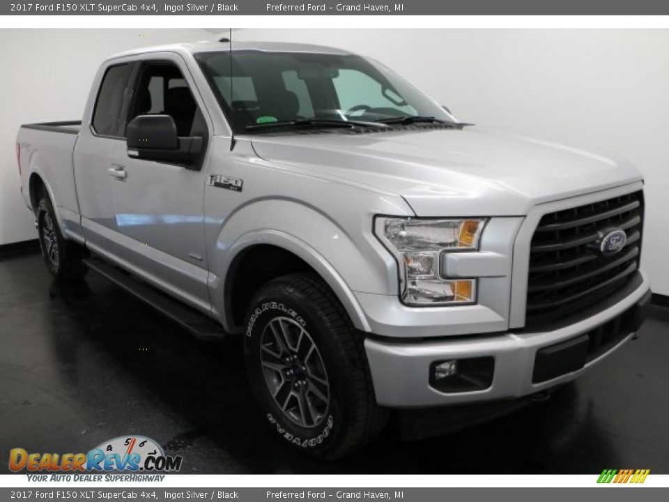 2017 Ford F150 XLT SuperCab 4x4 Ingot Silver / Black Photo #7