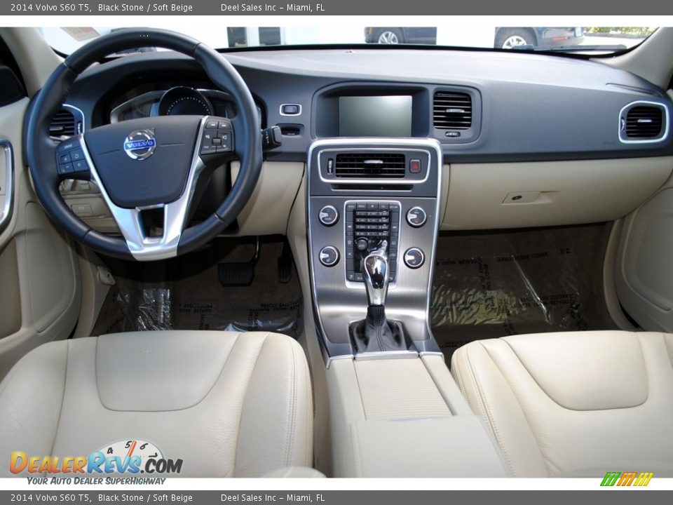 2014 Volvo S60 T5 Black Stone / Soft Beige Photo #13