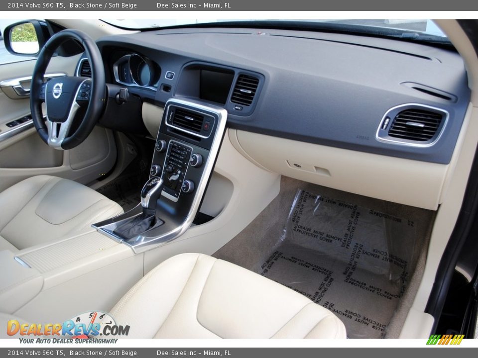2014 Volvo S60 T5 Black Stone / Soft Beige Photo #18
