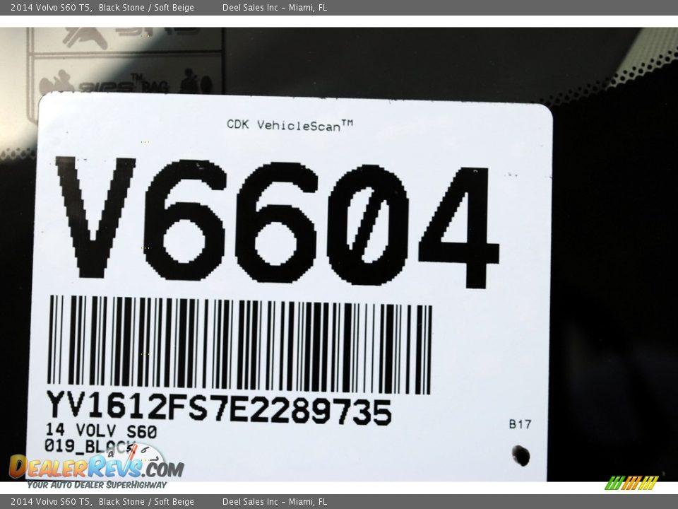 2014 Volvo S60 T5 Black Stone / Soft Beige Photo #20