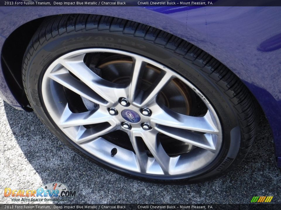 2013 Ford Fusion Titanium Deep Impact Blue Metallic / Charcoal Black Photo #3