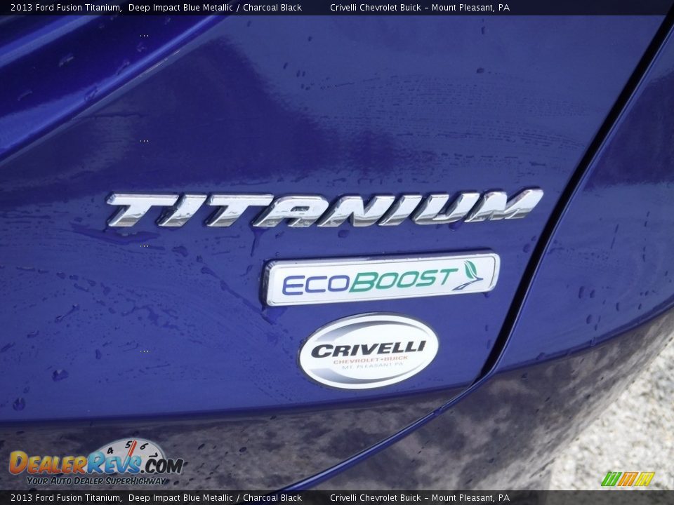2013 Ford Fusion Titanium Deep Impact Blue Metallic / Charcoal Black Photo #9