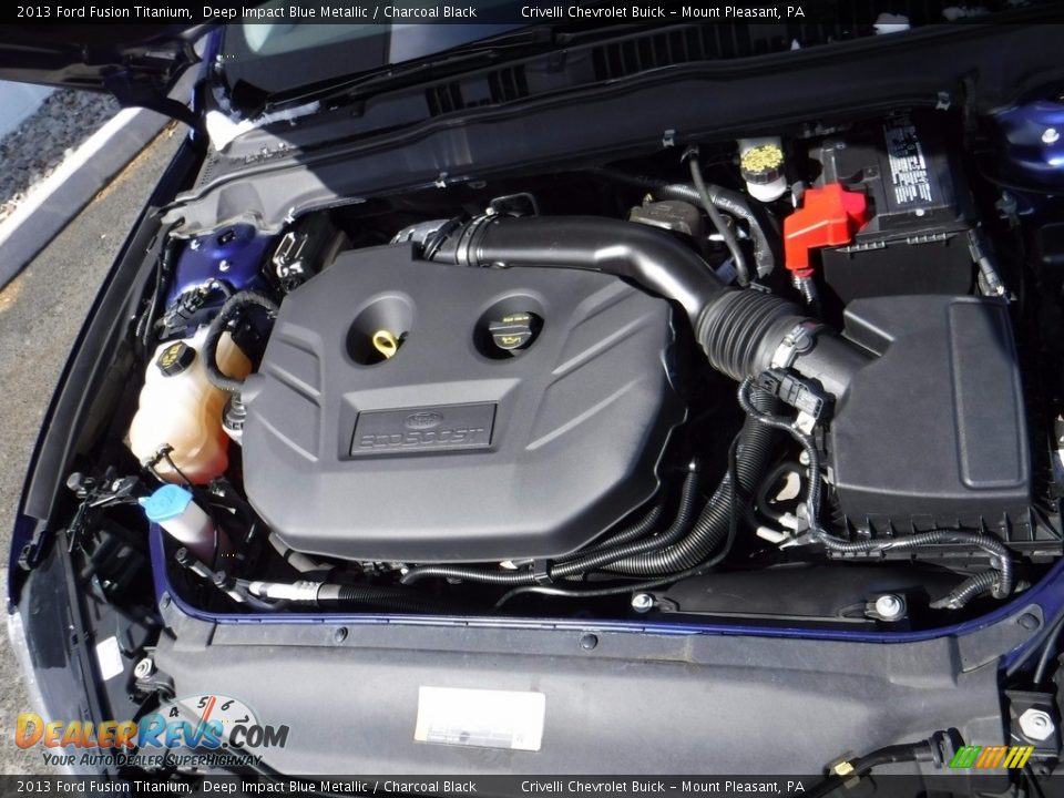 2013 Ford Fusion Titanium Deep Impact Blue Metallic / Charcoal Black Photo #11