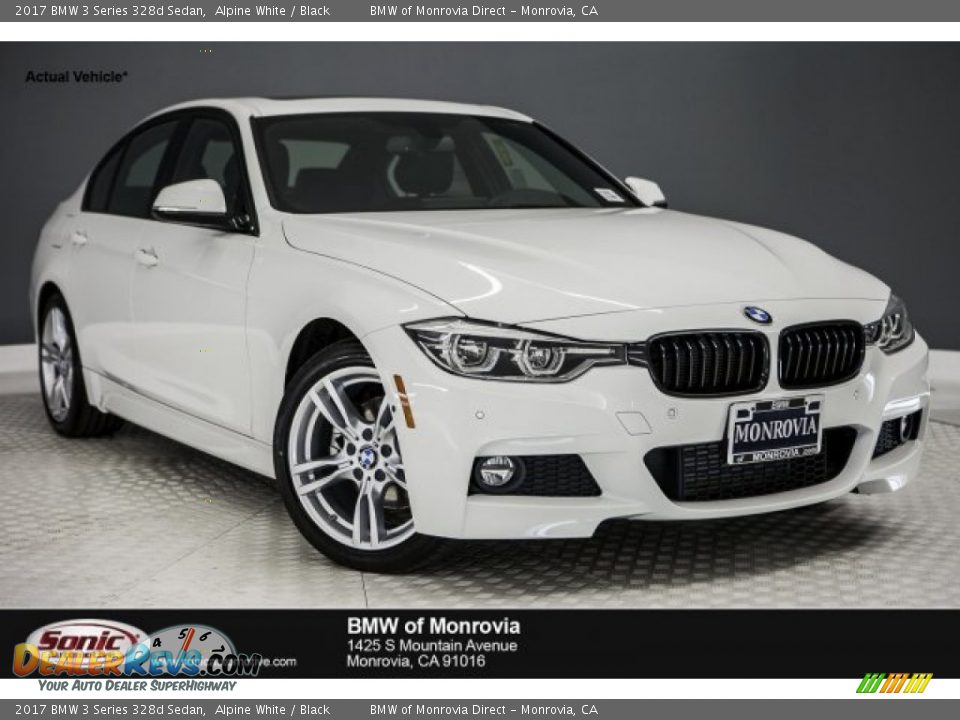 2017 BMW 3 Series 328d Sedan Alpine White / Black Photo #1