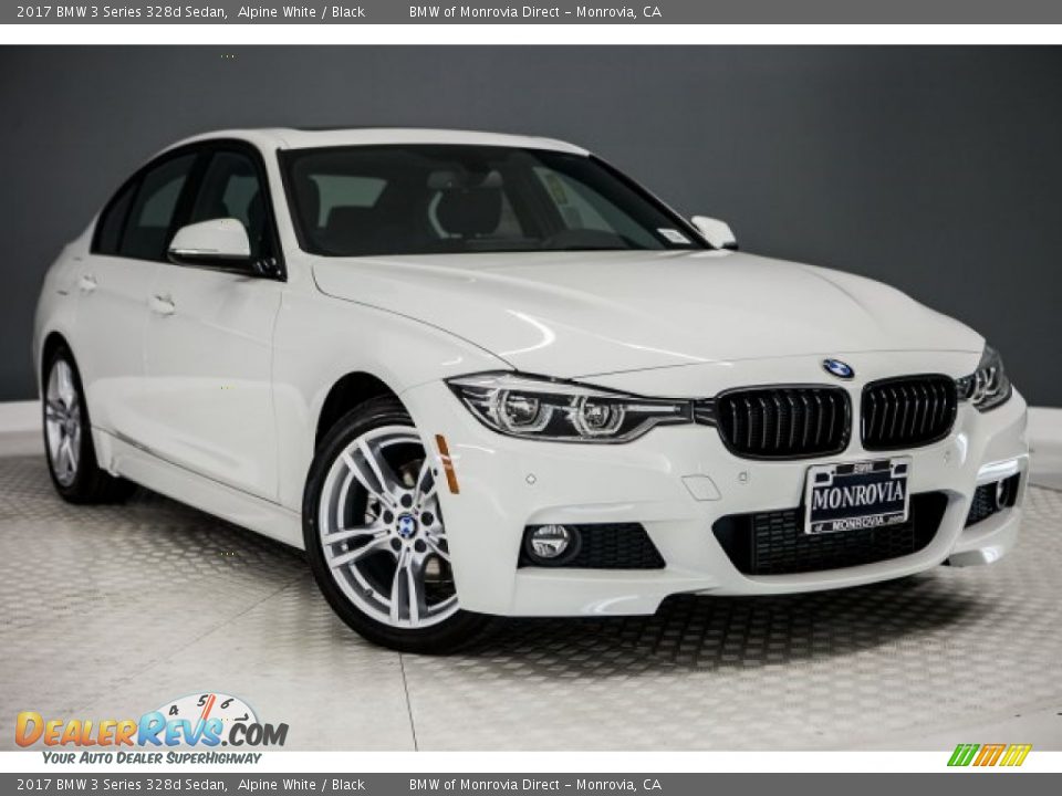 2017 BMW 3 Series 328d Sedan Alpine White / Black Photo #12