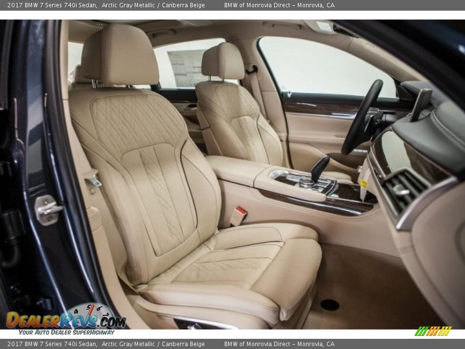 2017 BMW 7 Series 740i Sedan Arctic Gray Metallic / Canberra Beige Photo #2