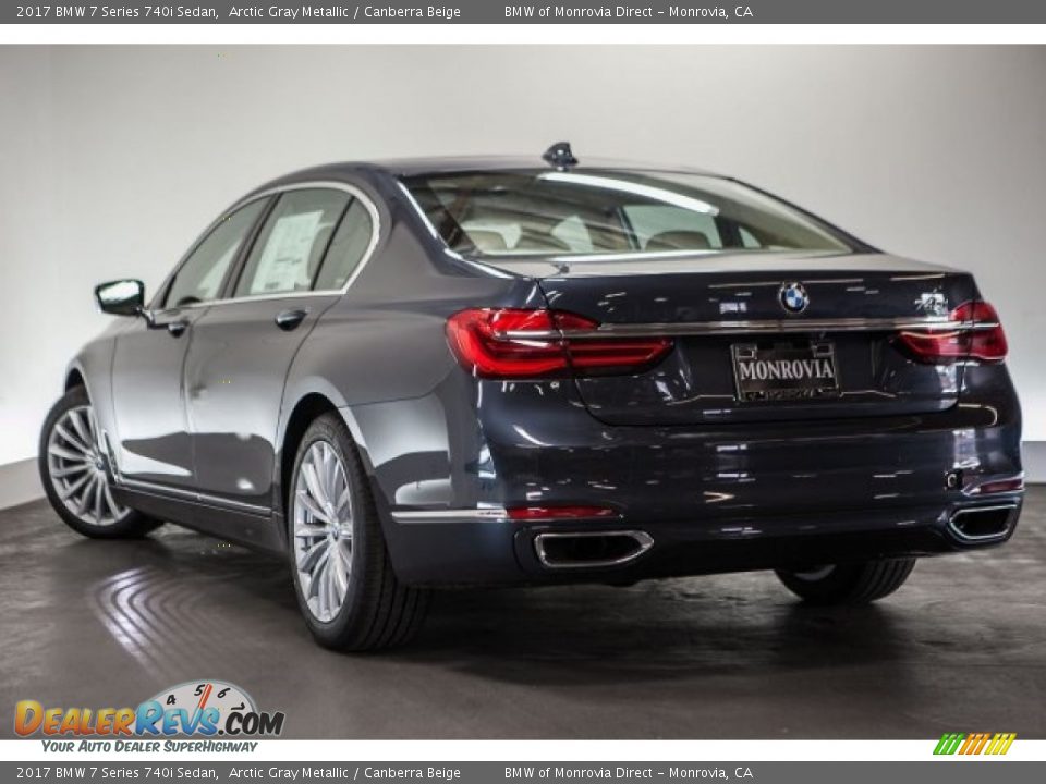 2017 BMW 7 Series 740i Sedan Arctic Gray Metallic / Canberra Beige Photo #3