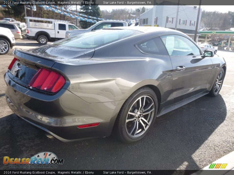 2016 Ford Mustang EcoBoost Coupe Magnetic Metallic / Ebony Photo #7