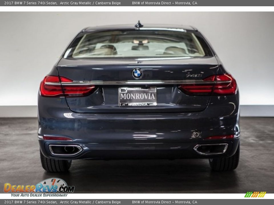 2017 BMW 7 Series 740i Sedan Arctic Gray Metallic / Canberra Beige Photo #4