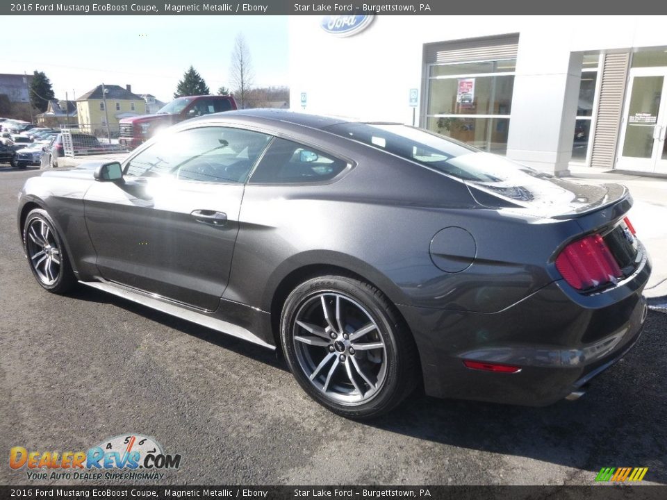 2016 Ford Mustang EcoBoost Coupe Magnetic Metallic / Ebony Photo #9
