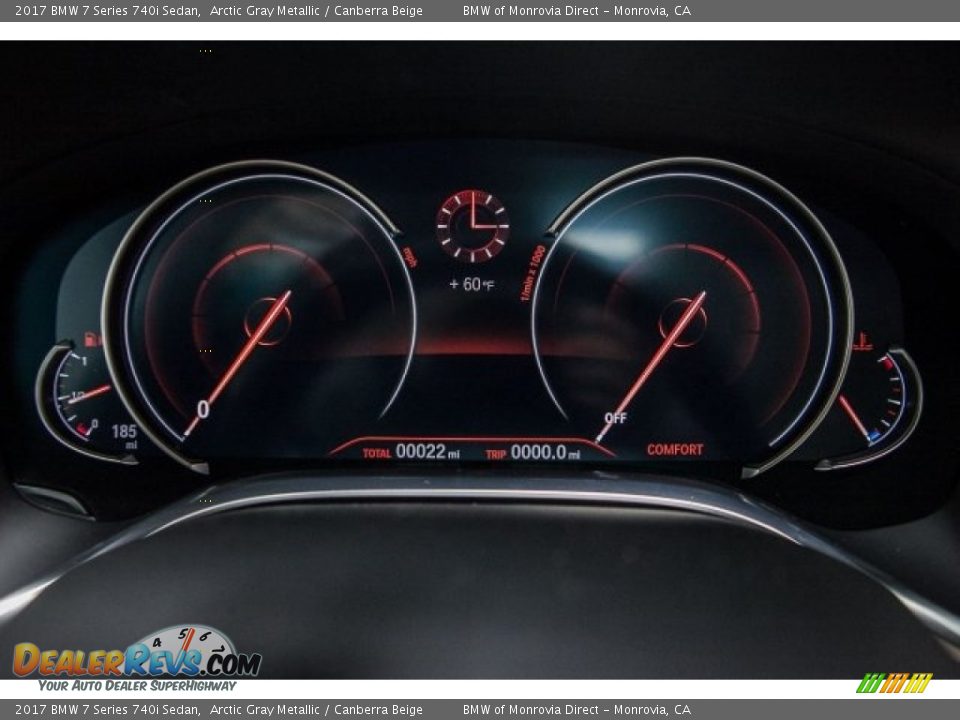 2017 BMW 7 Series 740i Sedan Arctic Gray Metallic / Canberra Beige Photo #7