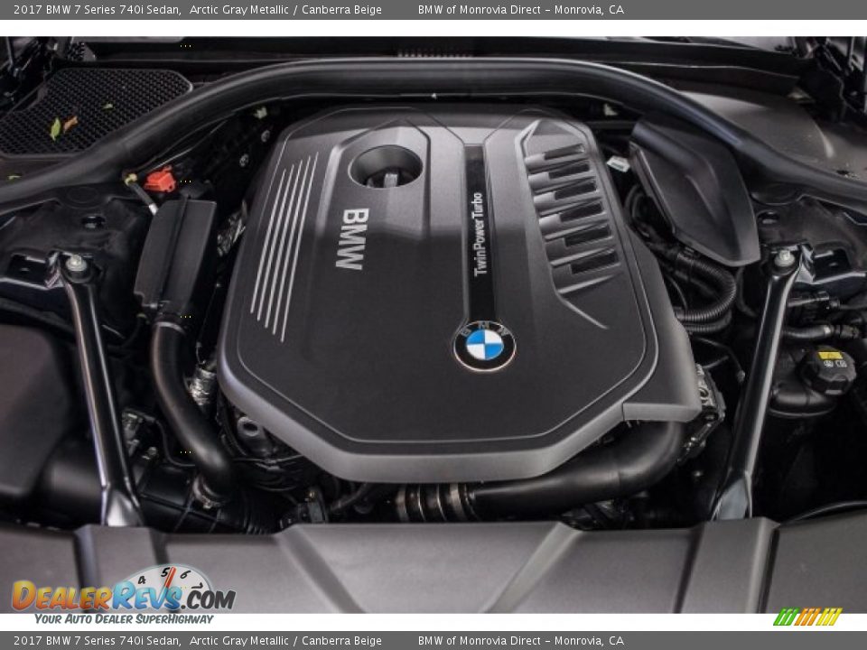 2017 BMW 7 Series 740i Sedan Arctic Gray Metallic / Canberra Beige Photo #8