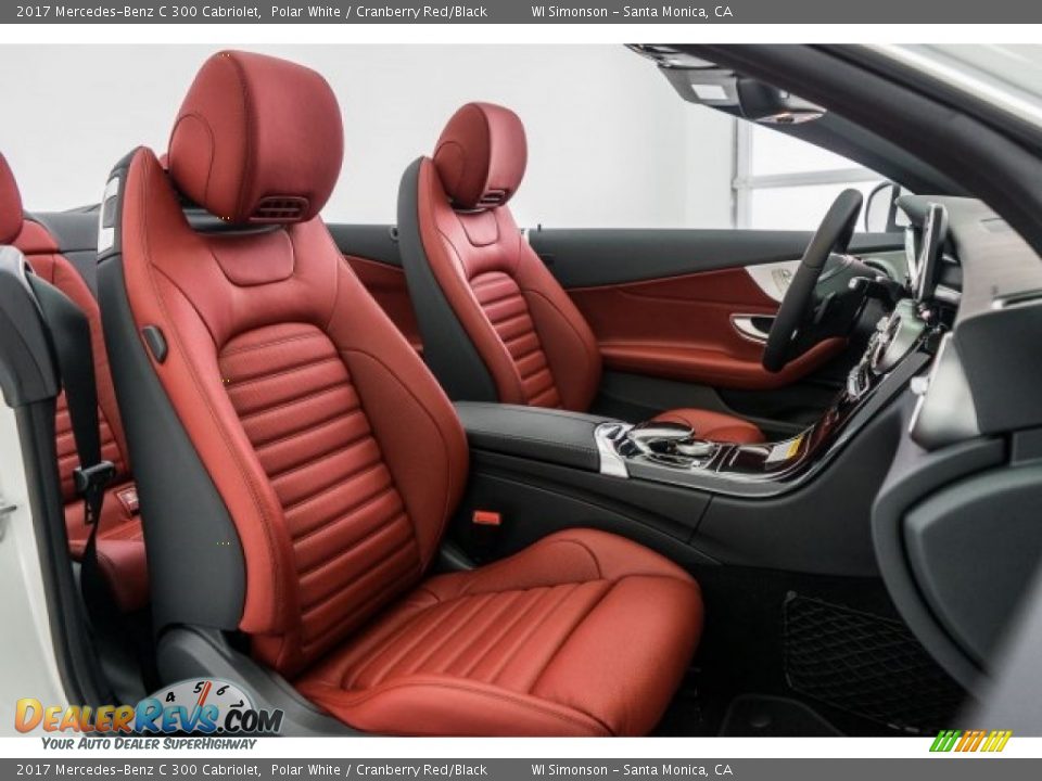 2017 Mercedes-Benz C 300 Cabriolet Polar White / Cranberry Red/Black Photo #2