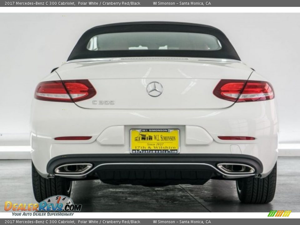 2017 Mercedes-Benz C 300 Cabriolet Polar White / Cranberry Red/Black Photo #4