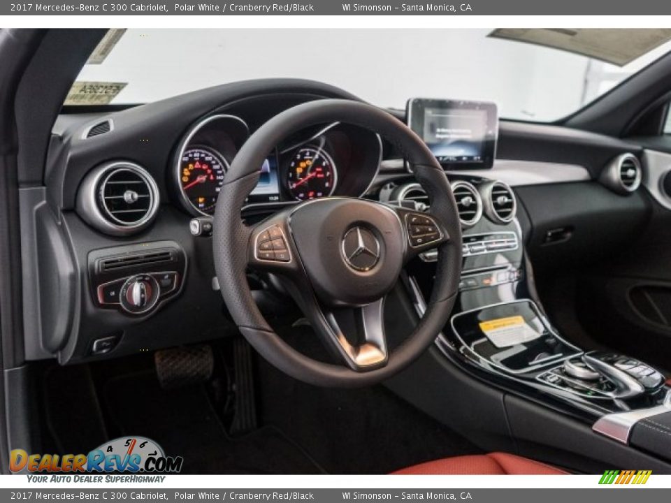 2017 Mercedes-Benz C 300 Cabriolet Polar White / Cranberry Red/Black Photo #5