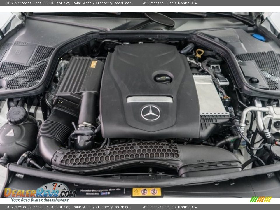 2017 Mercedes-Benz C 300 Cabriolet Polar White / Cranberry Red/Black Photo #9