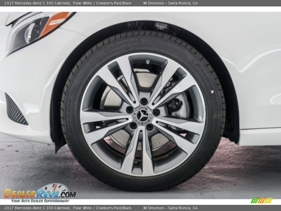 2017 Mercedes-Benz C 300 Cabriolet Polar White / Cranberry Red/Black Photo #10
