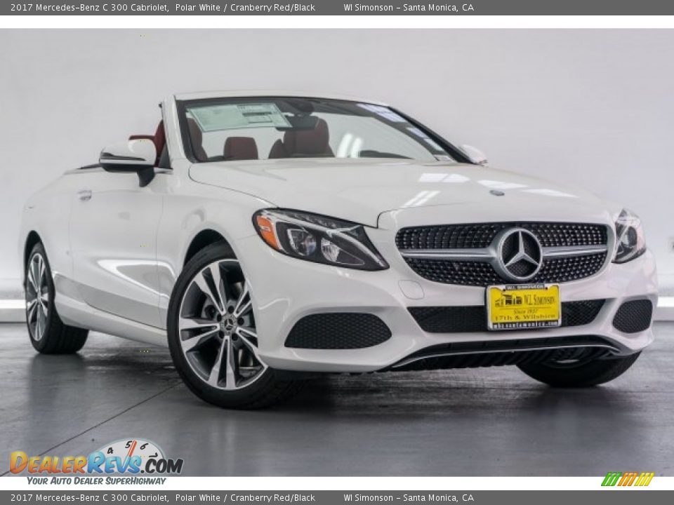 2017 Mercedes-Benz C 300 Cabriolet Polar White / Cranberry Red/Black Photo #12