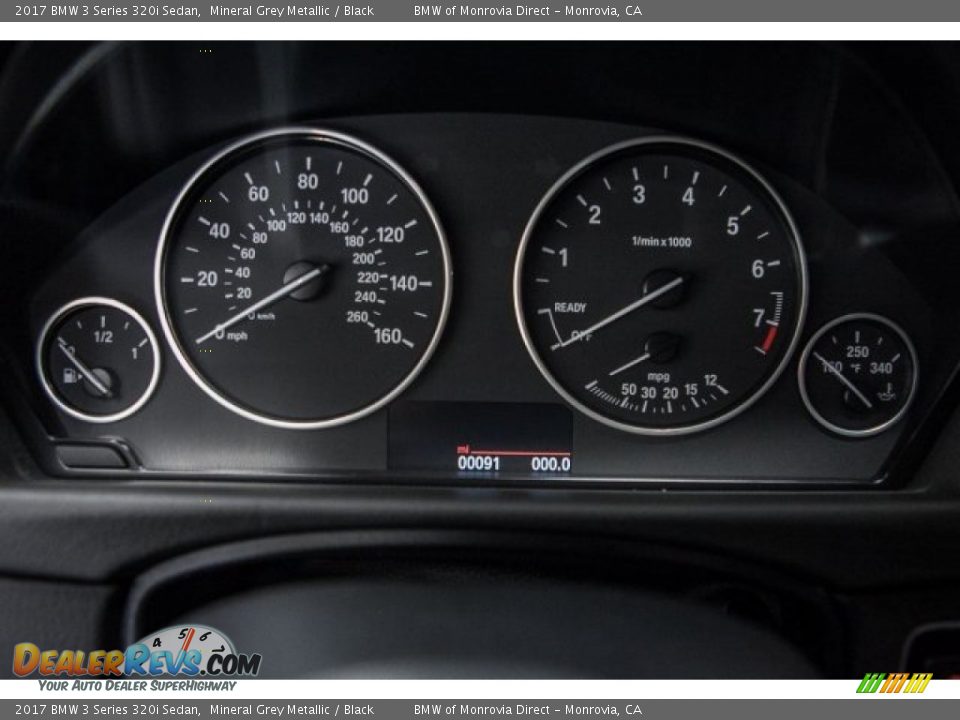 2017 BMW 3 Series 320i Sedan Mineral Grey Metallic / Black Photo #7