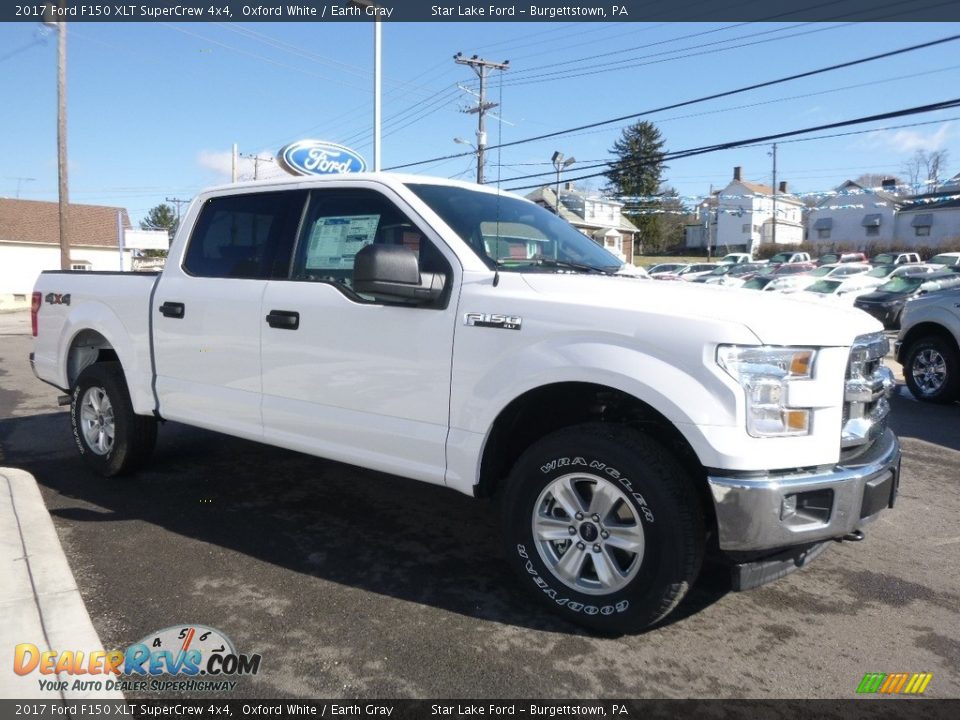 2017 Ford F150 XLT SuperCrew 4x4 Oxford White / Earth Gray Photo #3